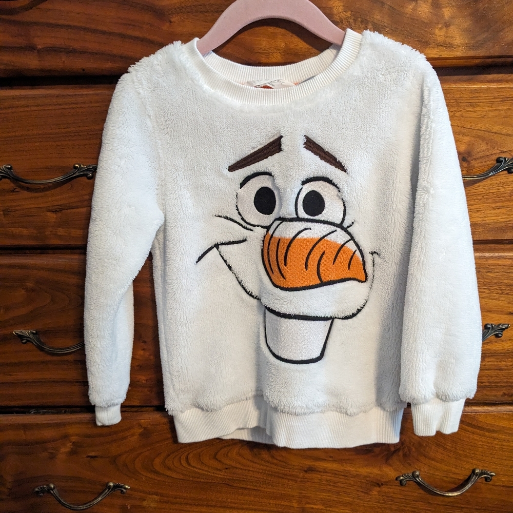 White Fuzzy Olaf Sweatshirt